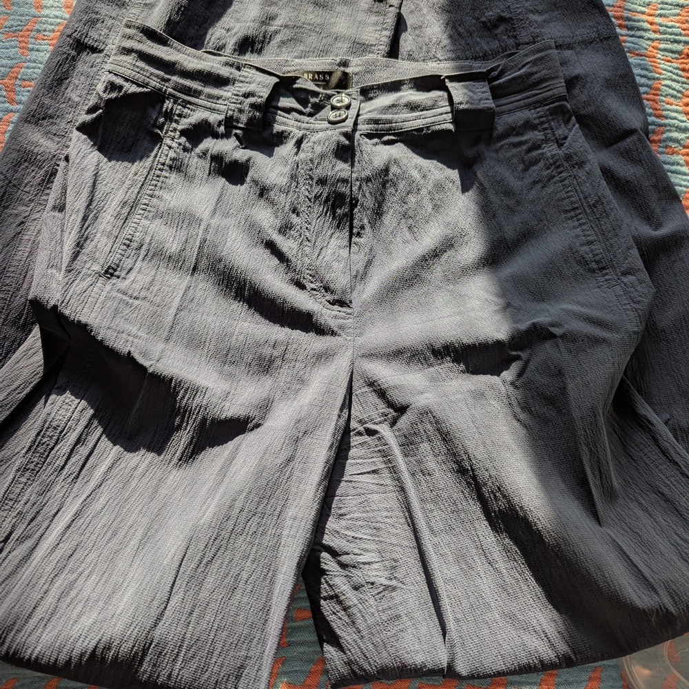 Gray Textured Pants